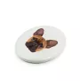 French Bulldog, Frenchie - a plate with a geometric design and the brand name Art-Dog