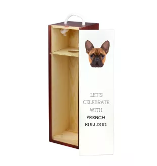 Bouledogue français - une boîte géométrique avec une photo et un texte pour le vin de la marque Art-Dog