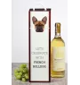 Bouledogue français - une boîte géométrique avec une photo et un texte pour le vin de la marque Art-Dog