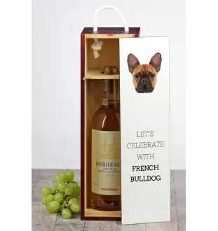 Bouledogue français - une boîte géométrique avec une photo et un texte pour le vin de la marque Art-Dog