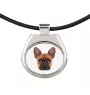 French Bulldog, Frenchie - necklace with a geometric design and the inscription "Art-Dog"