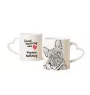 French Bulldog, Frenchie - cup with a dog, adorable cup with a heart-shaped handle, universal gift from the Art-Dog brand