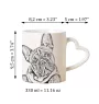 French Bulldog, Frenchie - cup with a dog, adorable cup with a heart-shaped handle, universal gift from the Art-Dog brand