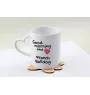 French Bulldog, Frenchie - cup with a dog, adorable cup with a heart-shaped handle, universal gift from the Art-Dog brand