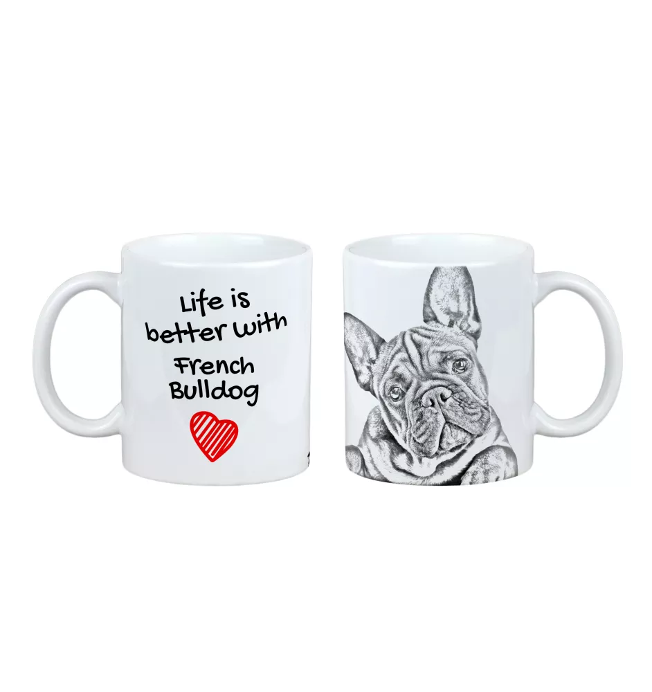 Französische Bulldogge - Tasse mit Hund, Tasse mit Bild, personalisiertes Geschenk der Marke Art-Dog