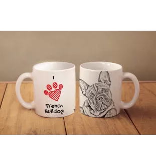 Französische Bulldogge - Tasse mit Hund, entzückende Tasse mit Grafik, Geschenk mit Ihrem Foto von der Marke Art-Dog