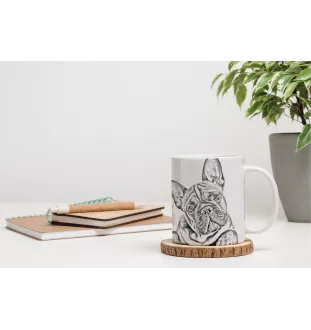 French Bulldog, Frenchie - cup with a dog, cheerful cup for a dog lover, personalized gift from the Art-Dog brand