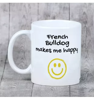 French Bulldog, Frenchie - cup with a dog, cheerful cup for a dog lover, personalized gift from the Art-Dog brand
