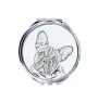 French Bulldog, Frenchie - Pocket mirror with a dog, personalized mirror for a purse, compact mirror with Art-Dog brand print.