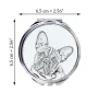 Bouledogue français - miroir de poche avec chien, miroir personnalisé pour sac à main, miroir compact avec impression de la marque Art-Dog