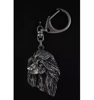 Afghanischer Windhund, Afghane I - Versilberter Schlüsselanhänger mit Hund, Handtaschen-Dekoration, Rucksack-Anhänger der Marke Art-Dog