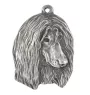 Afghan Hound, Tazi II - Silver-plated key ring with dog, handbag decoration, backpack pendant by Art-Dog brand