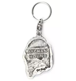Afghanischer Windhund, Afghane I - Versilberte Hund Anhänger, Handtasche Dekoration, Rucksack-Anhänger von Art-Dog Marke