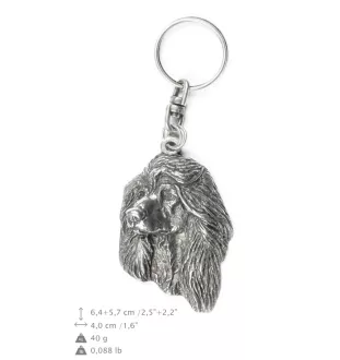 Afghanischer Windhund, Afghane I - Versilberte Hund Anhänger, Handtasche Dekoration, Rucksack-Anhänger von Art-Dog Marke