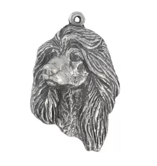 Afghanischer Windhund, Afghane I - Versilberte Hund Anhänger, Handtasche Dekoration, Rucksack-Anhänger von Art-Dog Marke