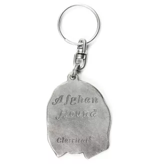 Levrier afghan, Tazi II - Pendentif chien argenté, décoration de sac à main, pendentif sac à dos par la marque Art-Dog