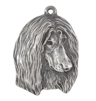 Afghan Hound, Tazi II - Silver-plated dog pendant, handbag decoration, backpack pendant by Art-Dog brand