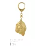 Afghan Hound, Tazi I - Gilded key ring with dog in gift box, handbag decoration, luxury accessory by Art-Dog brand