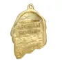 Afghan Hound, Tazi I - Gilded key ring with dog in gift box, handbag decoration, luxury accessory by Art-Dog brand