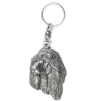 Levrier afghan, Tazi I - Pendentif argenté avec un chien dans une boîte décorative, décoration de sac à main, pendentif de sac à dos par la marque Art-Dog