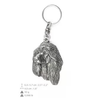 Afghan Hound, Tazi I - Silver-plated pendant with a dog in a decorative box, handbag decoration, backpack pendant by Art-Dog brand