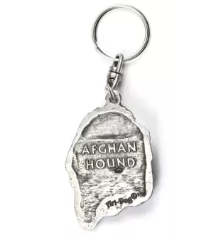 Levrier afghan, Tazi I - Pendentif argenté avec un chien dans une boîte décorative, décoration de sac à main, pendentif de sac à dos par la marque Art-Dog