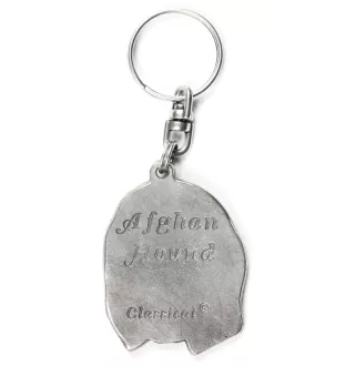 Levrier afghan, Tazi II - Pendentif argenté avec un chien dans une boîte décorative, décoration de sac à main, pendentif de sac à dos par la marque Art-Dog