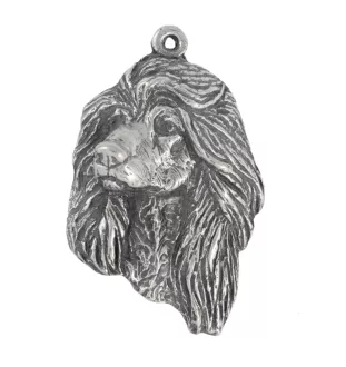 Afghanischer Windhund, Afghane I - Versilberter Schlüsselanhänger mit Hund in einer Geschenkbox, Handtaschenschmuck, Rucksackanhänger der Marke Art-Dog