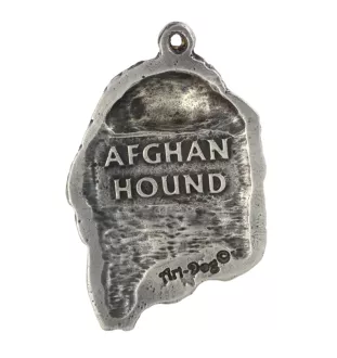 Afghan Hound, Tazi I - Silver-plated key ring with a dog in a gift box, handbag decoration, backpack pendant by Art-Dog brand