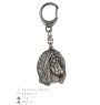 Afghan Hound, Tazi II - Silver-plated key ring with a dog in a gift box, handbag decoration, backpack pendant by Art-Dog brand