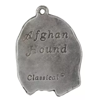 Afghan Hound, Tazi II - Silver-plated key ring with a dog in a gift box, handbag decoration, backpack pendant by Art-Dog brand