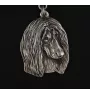 Afghanischer Windhund, Afghane II - Halskette mit Hund, versilberter Anhänger für Hundefans, einzigartiger Schmuck der Marke Art-Dog