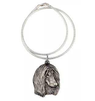 Afghanischer Windhund, Afghane II - Hundehalsband, einzigartiger Schmuck für den Hundefan, einzigartiger Kreuzotter-Anhänger der Marke Art-Dog