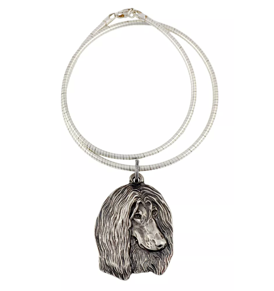 Levrier afghan, Tazi II - Collier pour chien, bijoux uniques pour les fans de chiens, pendentif vipère unique de la marque Art-Dog