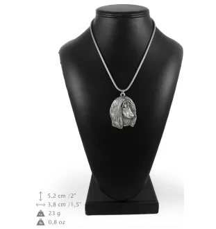 Afghanischer Windhund, Afghane II - Hundehalsband, einzigartiger Schmuck für den Hundefan, einzigartiger Kreuzotter-Anhänger der Marke Art-Dog
