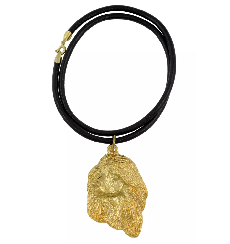 Afghan Hound, Tazi I - Dog necklace, gold-plated pendant for dog fan, unique jewellery by Art-Dog brand