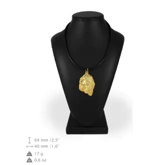 Levrier afghan, Tazi I - Collier pour chien, pendentif plaqué or pour fan de chien, bijoux uniques de la marque Art-Dog