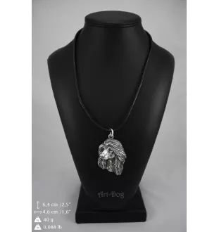 Afghan Hound, Tazi I - Dog necklace in gift box, silver-plated locket for dog fan, striking pendant by Art-Dog brand