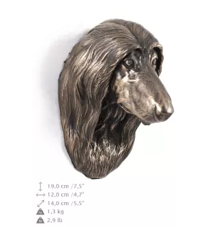 Afghan Hound, Tazi - Dog statue, hanging bust, unique decoration for dog lover by Art-Dog brand