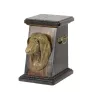 Afghan Hound, Tazi - urn for dog ashes, elegant urn with a statue, commemorative urn with a bust of a dog by Art-Dog brand