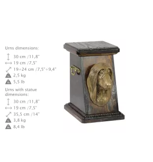 Levrier afghan, Tazi - urne pour les cendres d'un chien, une urne élégante avec une statuette, une urne commémorative avec un buste de chien de la marque Art-Dog