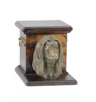 Levrier afghan, Tazi - urne pour les cendres d'un chien avec une statuette, une urne élégante pour chien, une urne exceptionnelle avec un buste de chien de la marque Art-Dog