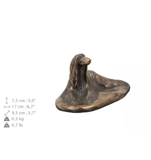 Afghanischer Windhund, Afghane - Eine Urne für die Asche eines Hundes, eine Urne mit einer Statue, eine personalisierte Hundeurne von der Marke Art-Dog.