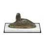Afghanischer Windhund, Afghane - Hundestatue, Figur auf weißem Marmor, Trophäe für die Art-Dog-Hundeaustellung