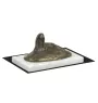 Afghan Hound, Tazi - dog figurine, statue on white marble, trophy for Art-Dog dog show exhibition