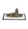 Afghan Hound, Tazi - dog figurine, statue on white marble, trophy for Art-Dog dog show exhibition
