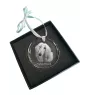 Levrier afghan, Tazi - boule de Noël en cristal avec une photo, photo de chien dans le cristal, décoration personnalisée pour sapin de Noël de la marque Art-Dog