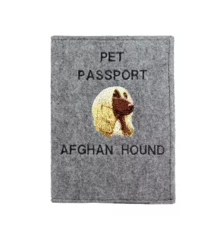 Afghanischer Windhund, Afghane - Hundepassetui, Dokumententasche, Geschenk für den Reisenden von der Marke Art-Dog