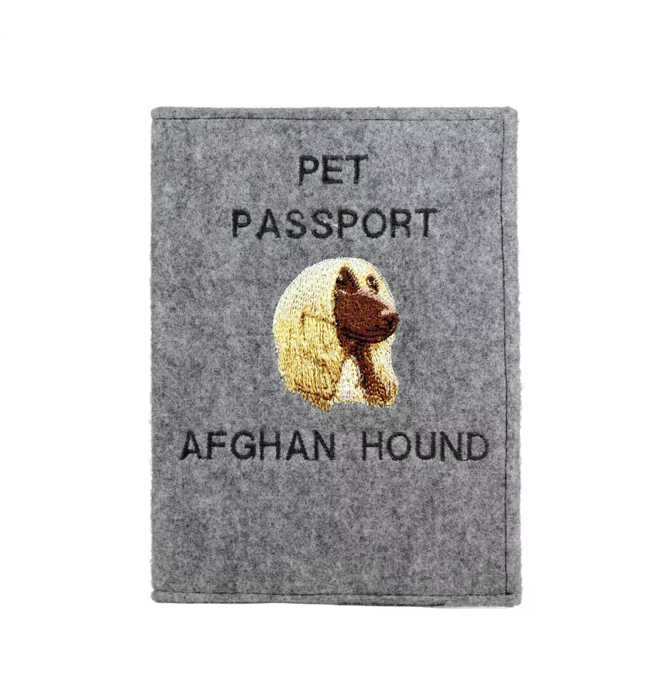 Afghanischer Windhund, Afghane - Hundepassetui, Dokumententasche, Geschenk für den Reisenden von der Marke Art-Dog