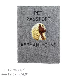 Afghan Hound, Tazi - Dog passport case, document case, gift for the traveller from the Art-Dog brand